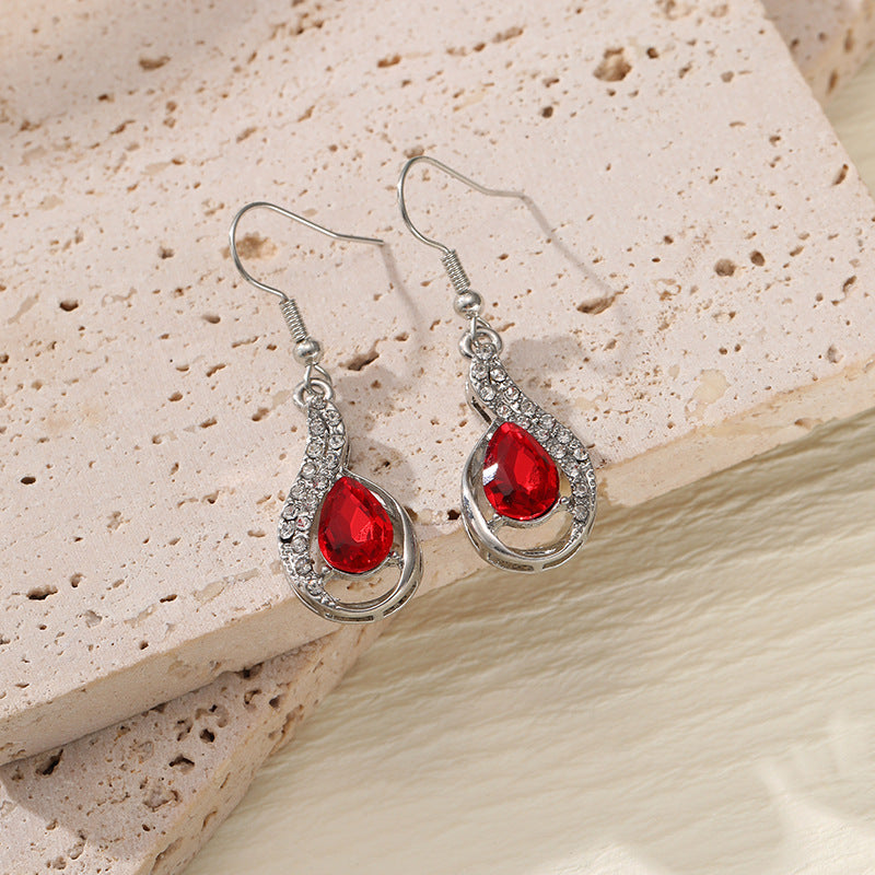 Wholesale Colorful Zirconia Personalized Colorful Rhinestone Tassel Long Earrings